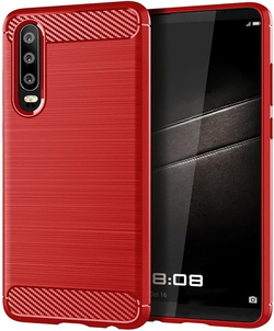 Чехол для Huawei P30 цвет Red (красный), серия Carbon от Caseport