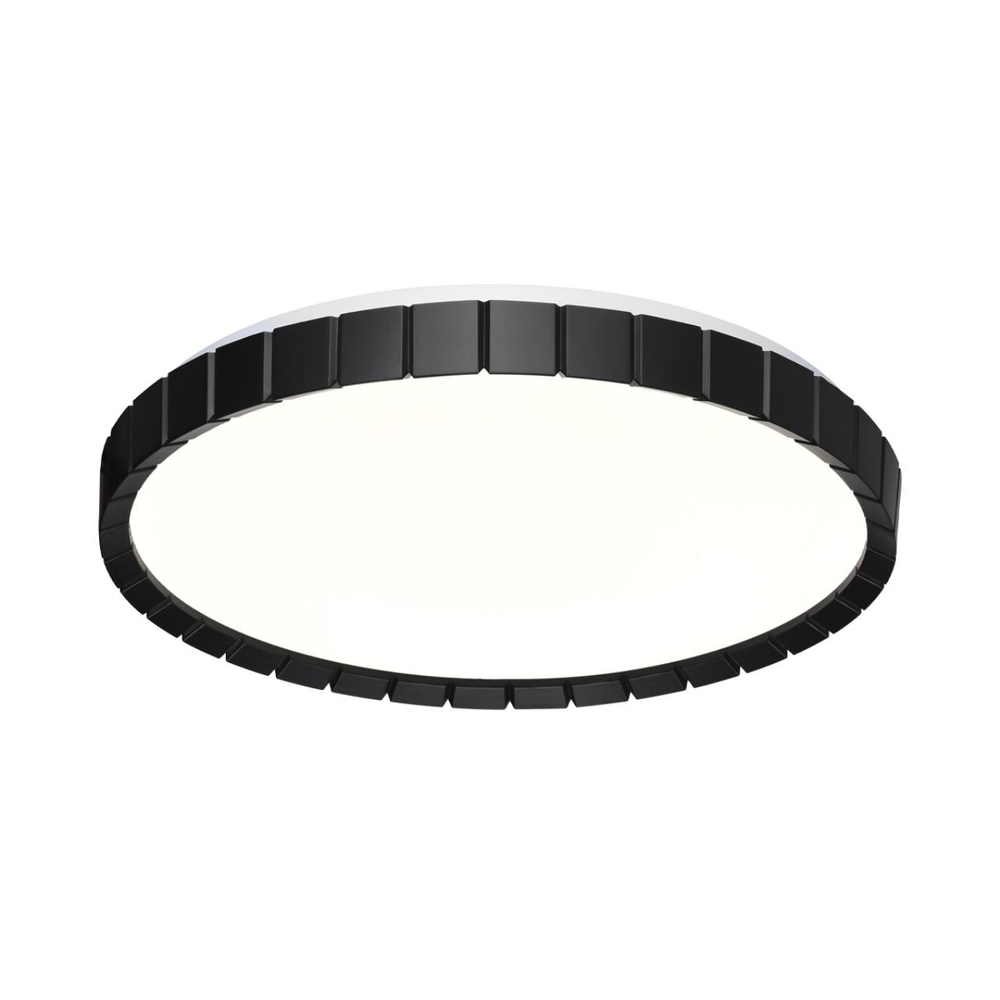Потолочный светодиодный светильник Sonex ATABI BLACK 7649/DLN SN пластик/белый/черный LED 48Вт 3000/4000/6000К D385 IP43 CCT PALE