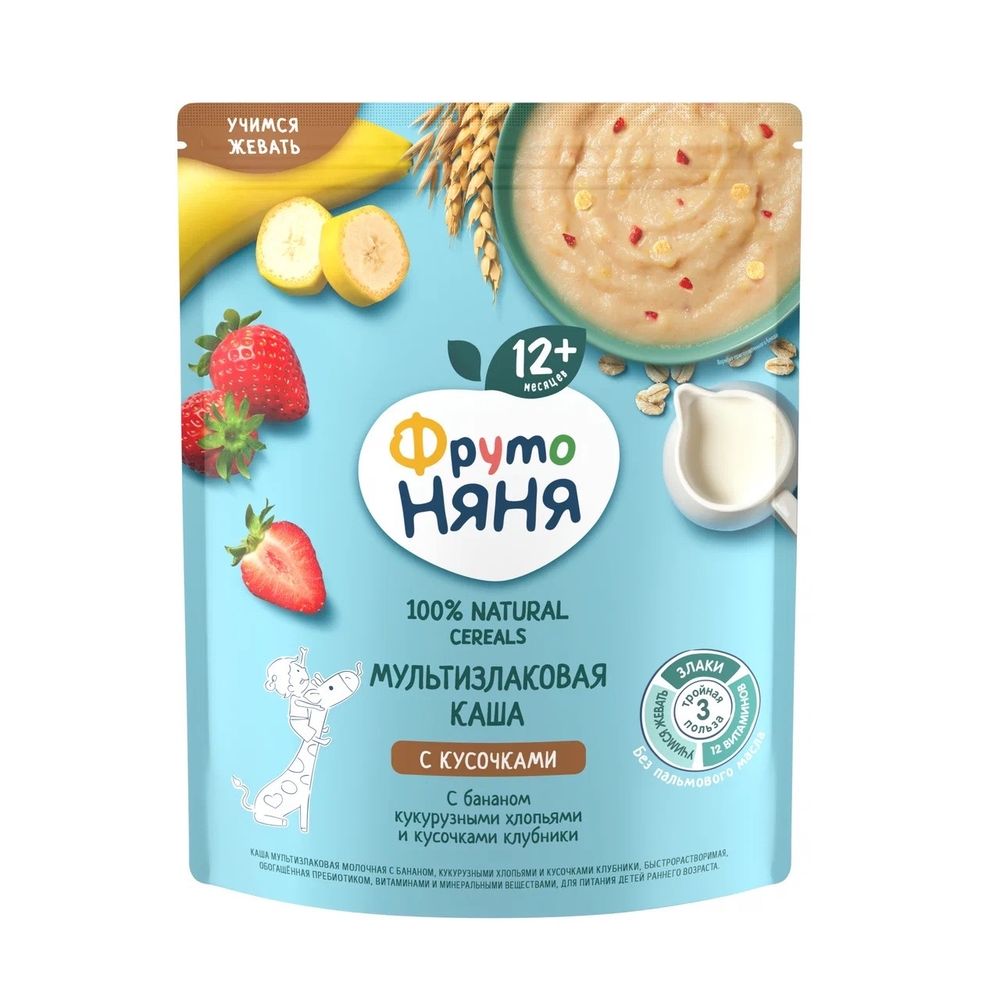 Детская каша "Фруто няня" с бананом-кукурузными хлопьями 200г