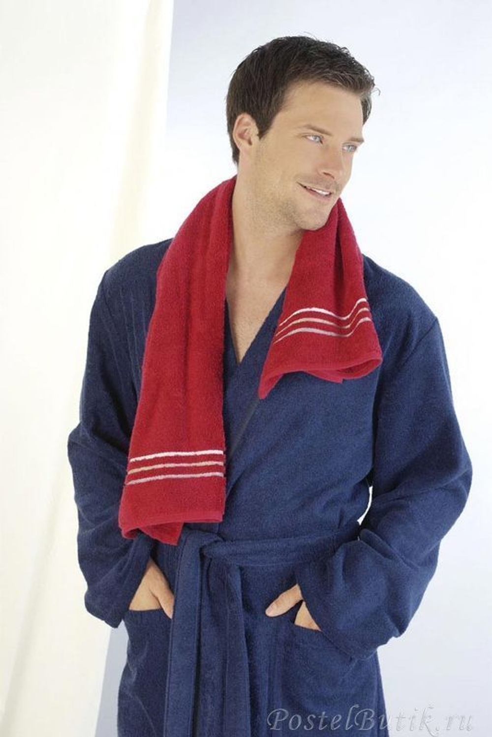 Халат велюровый мужской Cawo 3194 белый Италия