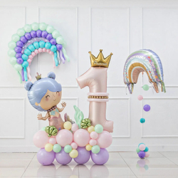 Шар (27""/69 см) Фигура, Радуга для Русалочки, 1 шт. В014