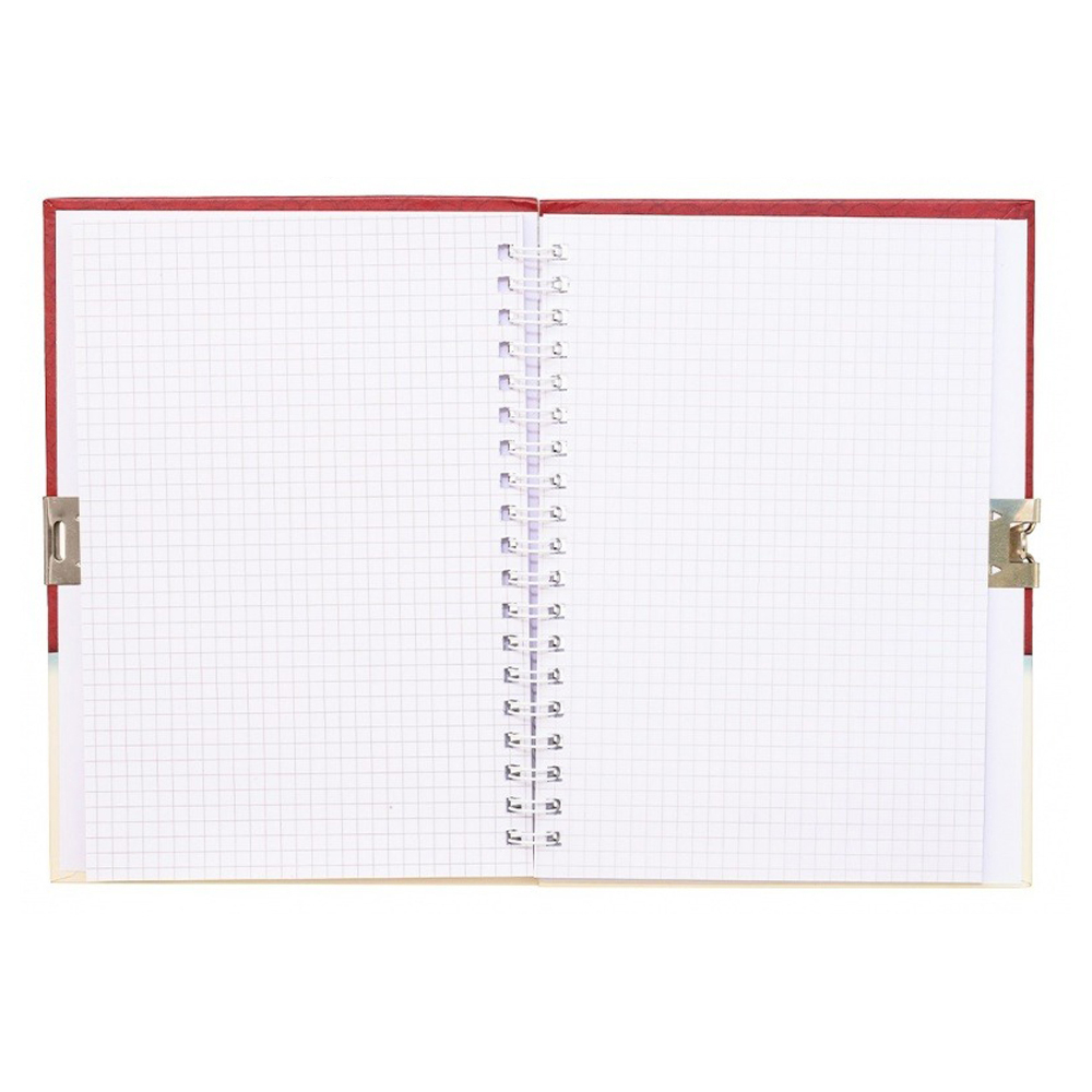 Блокнот детский Basir на замке, формат А6, серия "Новогодние", яркая обложка, 48 листов, размер 15*11 см