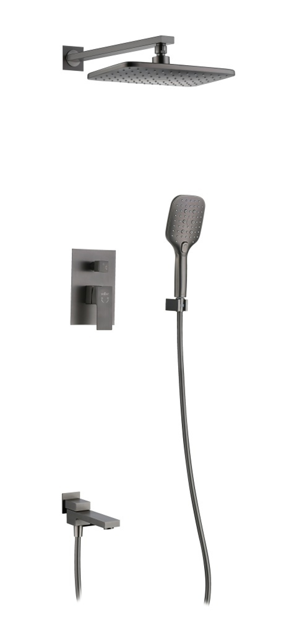 393563-G Встроенный смес для душа с 3-функ. (ГРАФИТ) ViEiR  (6/1шт)