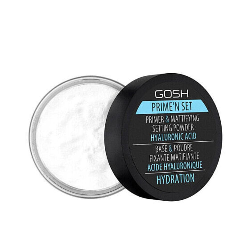 GOSH Velvet Touch Prime&#39;n Set Powder Hydration Рассыпчатая увлажняющая пудра для фиксации макияжа 7 г