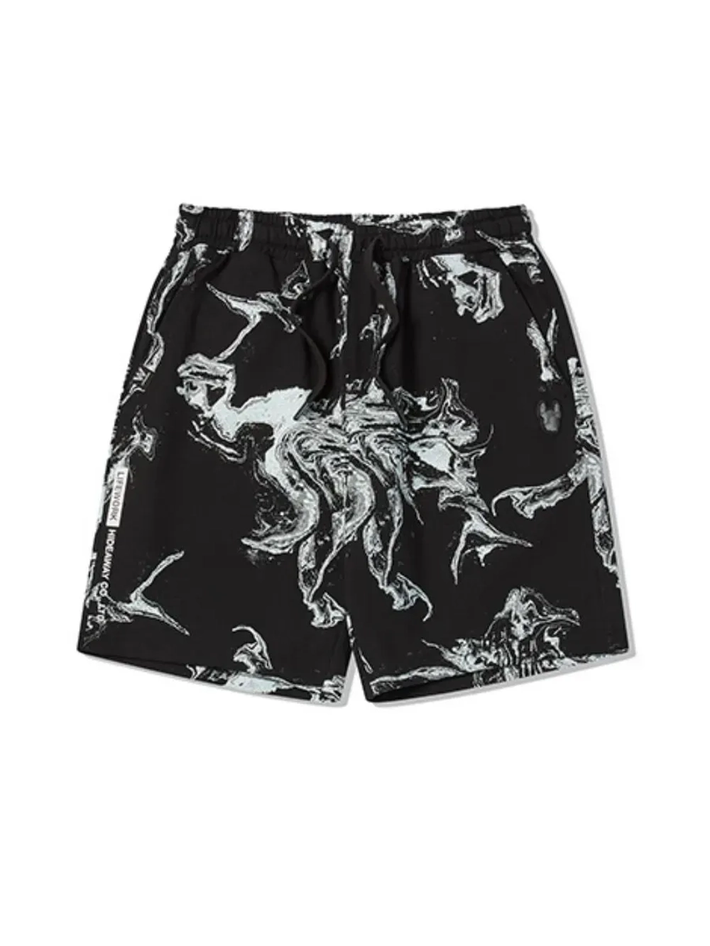 Шорты с принтом "мрамор"