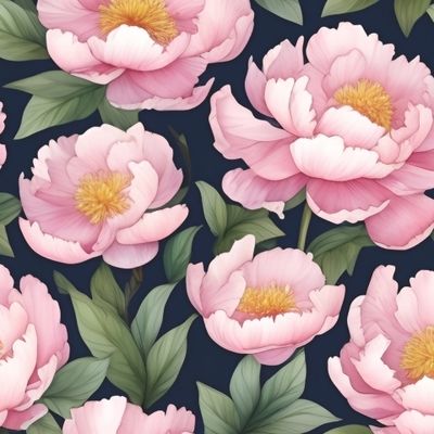 розовые пионы