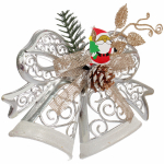 Украшение новогоднее «Веселье» 20*15 см, Серебро