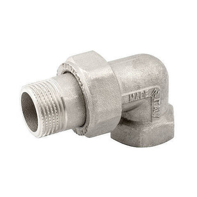 Переход с наружной на внутреннюю резьбу угловой разъемный ELSEN METALIT EBF27 - 3/4" (покрытие TIN)