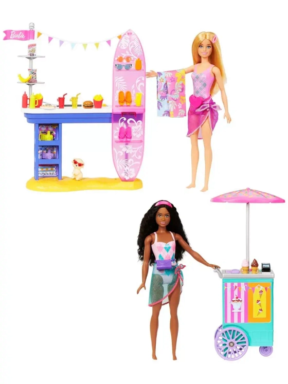 Набор 2 куклы Барби Пляжный отдых HNK99
