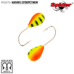 Мормышка вольфрамовая Spider 1240 "Капля с отверстием" (4мм, 0.8гр)