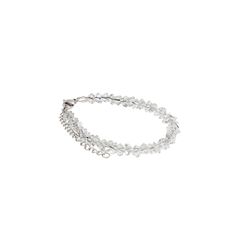 Браслет из имитации светлого хрусталя 6 мм