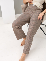 Брюки Б-18/бежевый-мелкаяклеточка