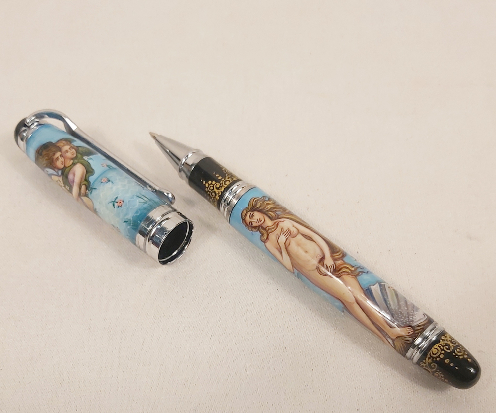 Коллекционная ручка с ручной росписью Палех "Рождение Венеры"