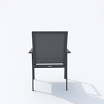 Обеденная группа Ideal Patio ДОЛЛА СОЛА каркас карбон, стол алюминий 220, текстилен серый