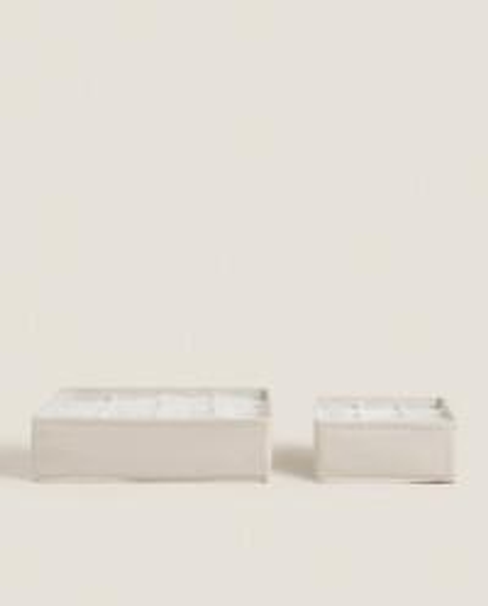 Коробка для хранения Zara Home, хлопок, бежевый, 7294/099