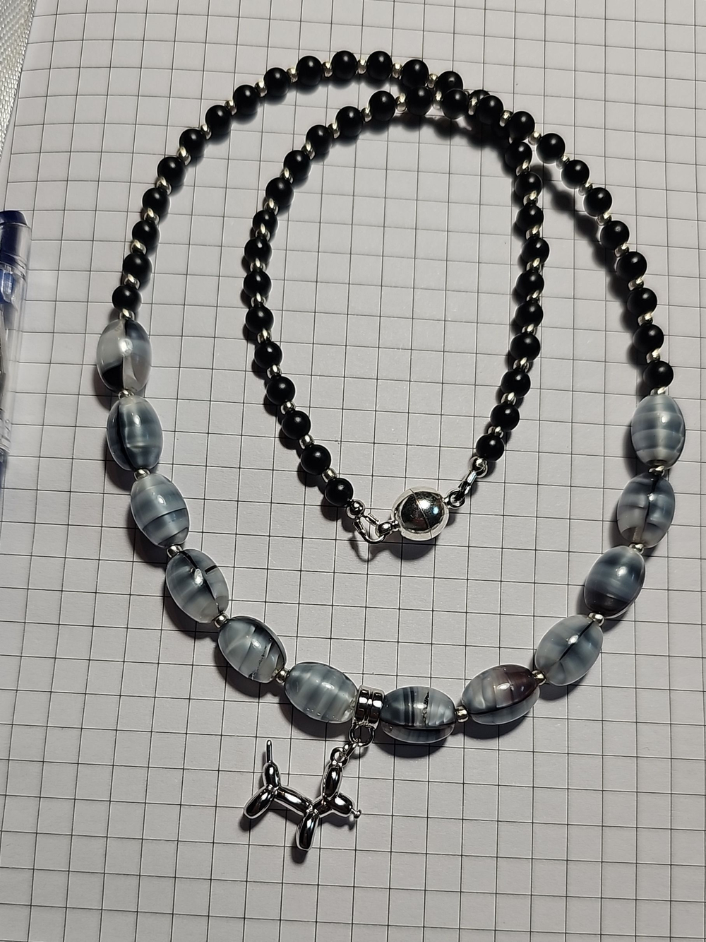 Колье ручной работы из Агата "Шарик"