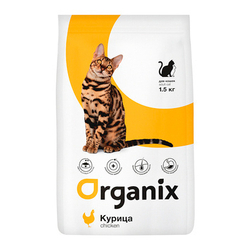 ORGANIX Натуральный корм для кошек с курочкой, 1,5кг
