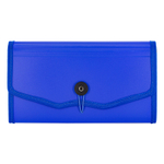 Папка-картотека Alingar, 260х140 мм, на пуговице, пластик, 900 мкм,12 отделений, синий