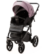 Детская коляска Adamex Nola Deluxe 3 в 1 N-SD106 (СИРЕНЬ КОЖА + ЧЕРН.КОЖА)