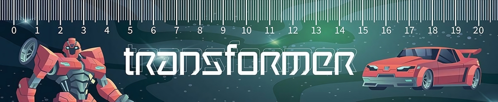 Закладка-линейка 20 см "Трансформер 2023" (Пчелка)