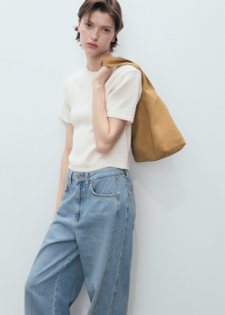 Джинсы wideleg с посадкой на талии