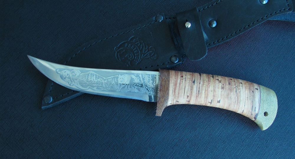 Нож туристический НС-11 (40Х10С2М) гравировка (Златоуст)