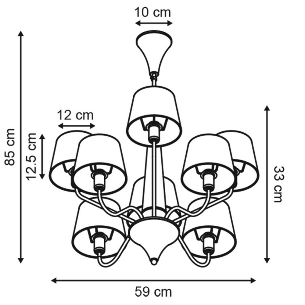 Подвесная люстра ARTE Lamp A1528LM-8WH