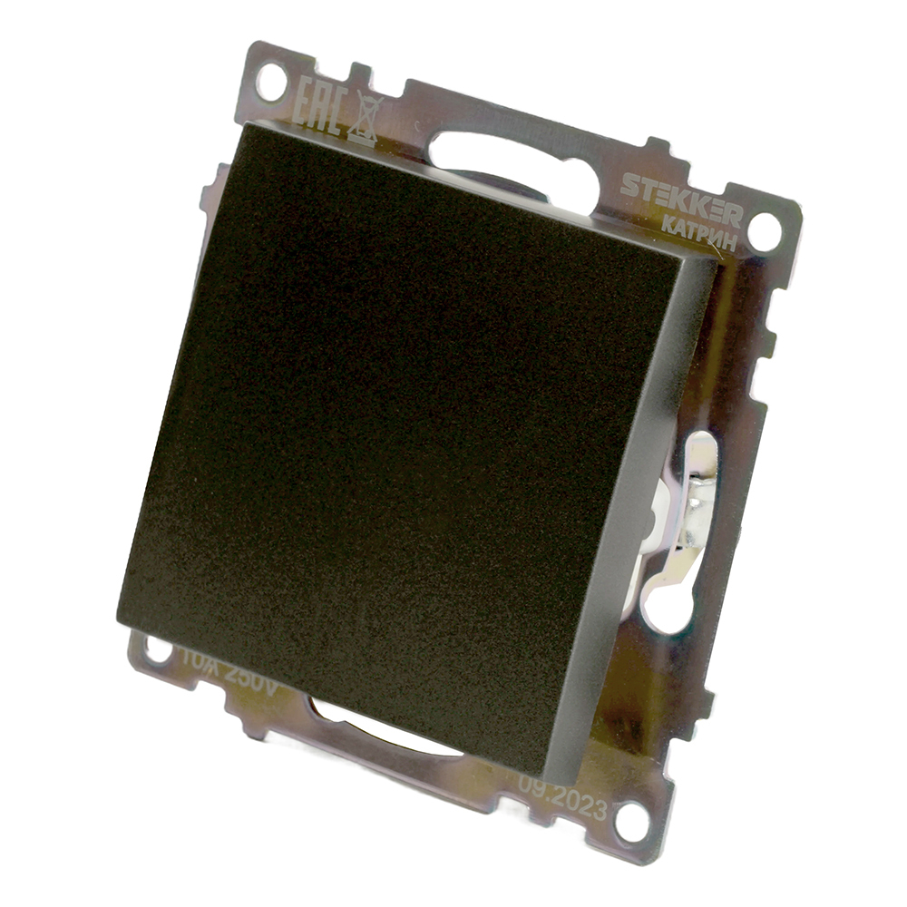 Переключатель перекрестный 1-клавишный (механизм), 250В, 10А, серия Катрин, графит, GLS10-7110-06 49416