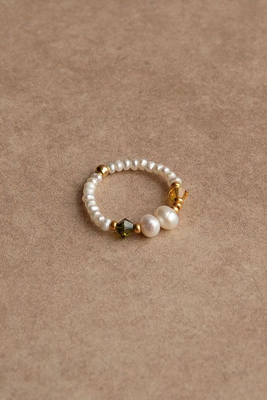 Кольцо из жемчуга, оливковый / Для меня / POUR MOI