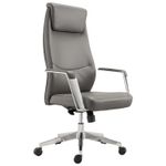 Кресло офисное BRABIX PREMIUM "Jazz EX-757", синхромеханизм, алюминий, экокожа, серое, 532490