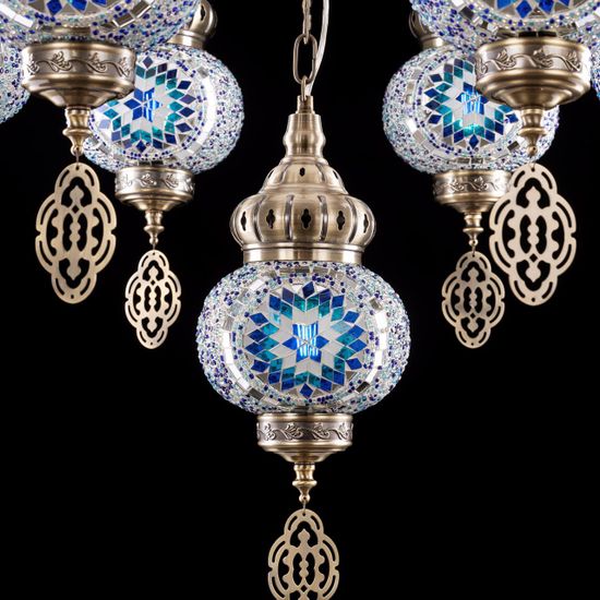 CL419166 Каир Мозаика Синяя Люстра