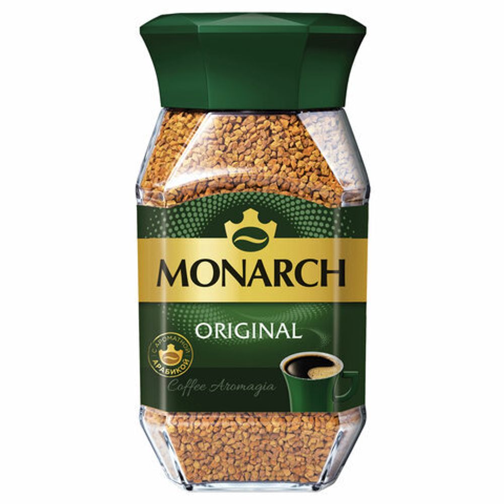 Кофе растворимый MONARCH "Original" 95 г, стеклянная банка, сублимированный, 8051325