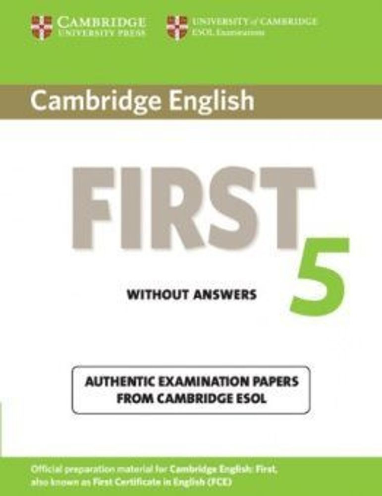 Cambridge English First 5 Student&#39;s Book without answers