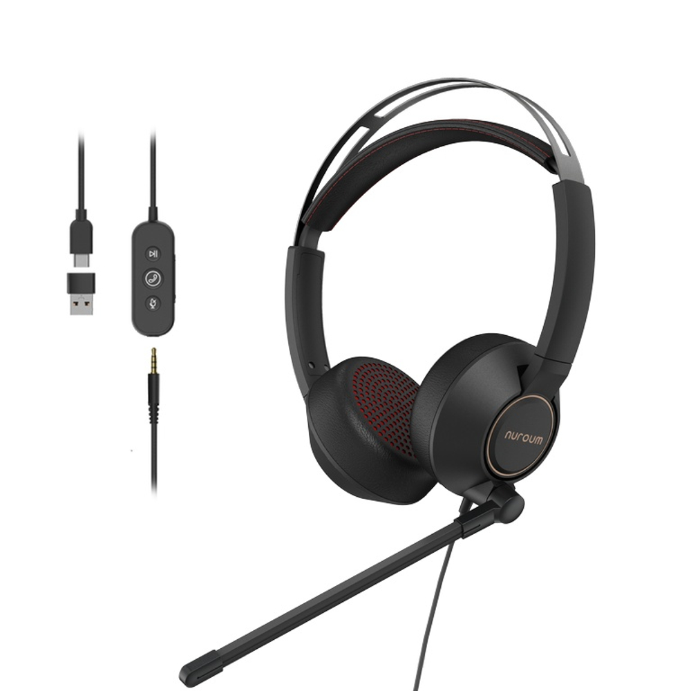 Nuroum HP11DU (черный) гарнитура, поворотные динамики на 270°