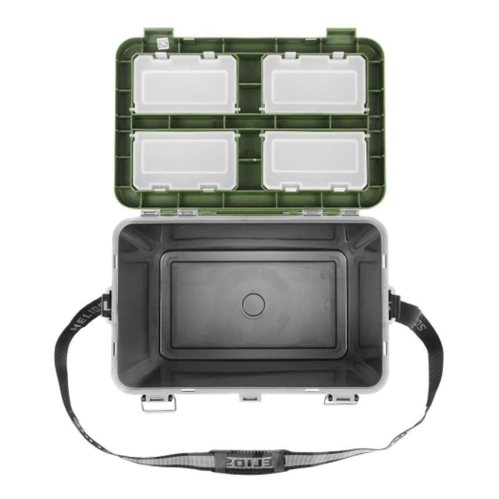 Ящик рыболовный зимний для хранения снастей серый/хаки