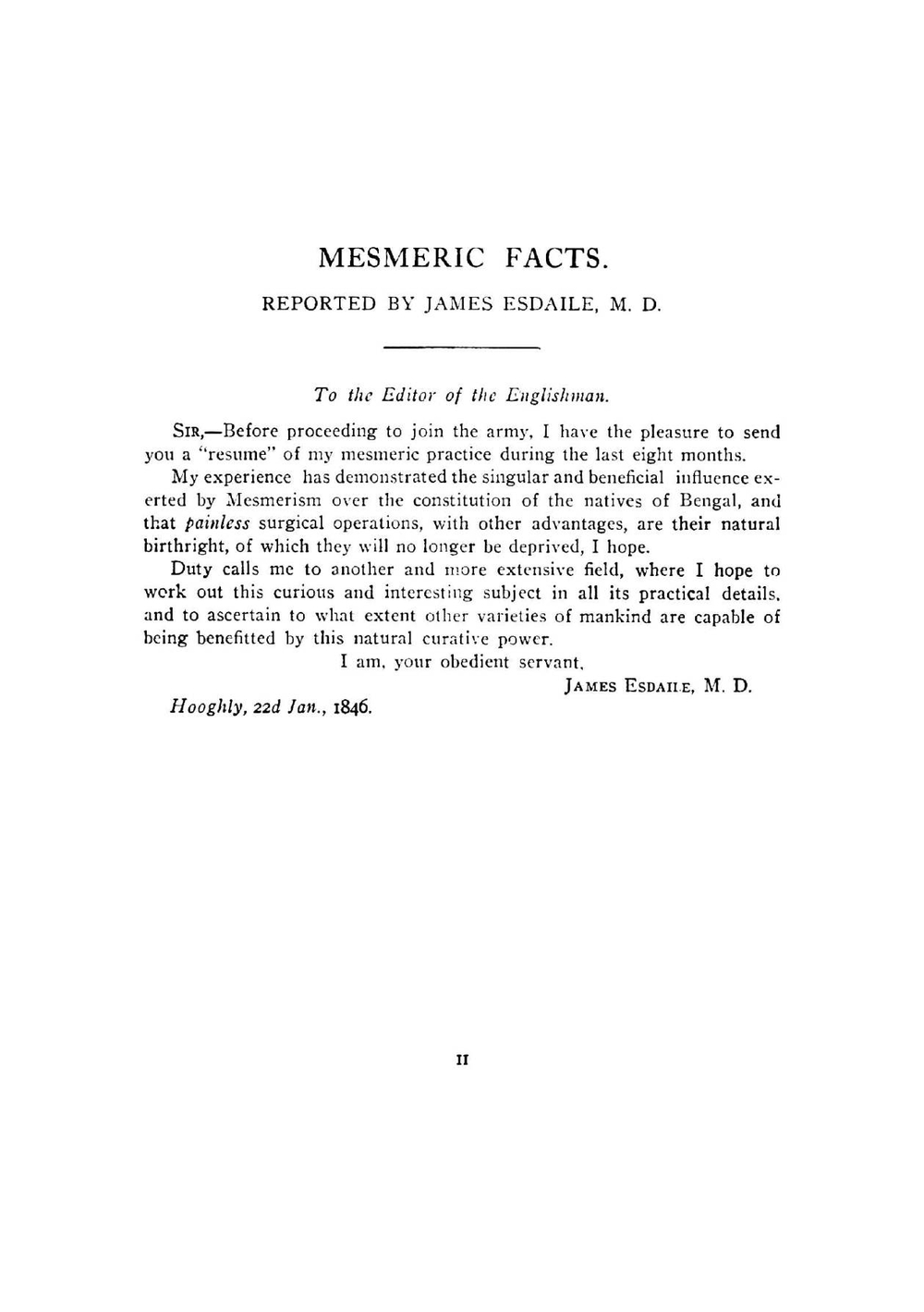 Mesmerism in India, and its practical application in surgery and medicine | Esdaile James