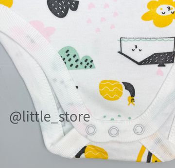 Боди хлопковое"Домик в лесу" молочное