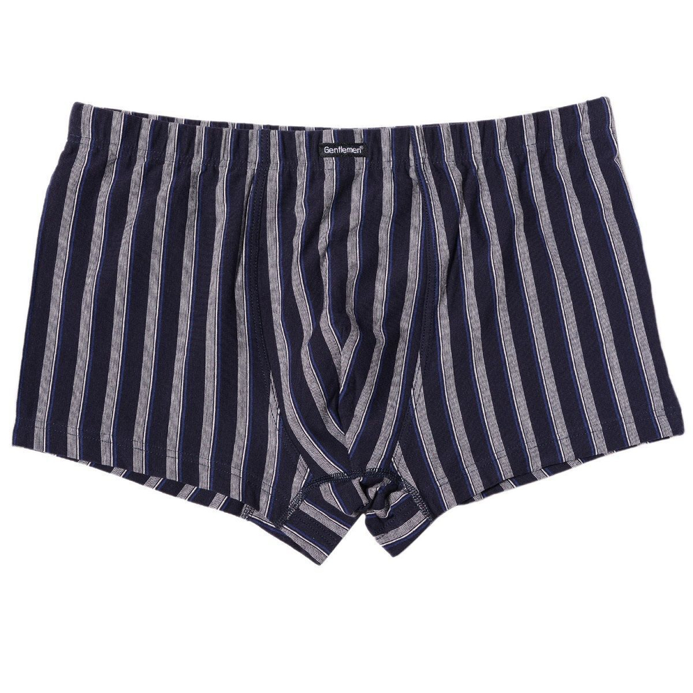 Удобные мужские боксеры из хлопка (Размер: XL) (Цвет: синий с серым)