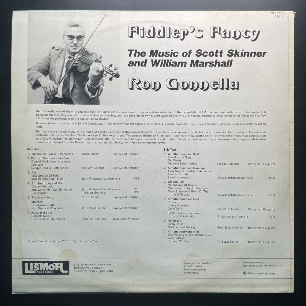 Ron Gonnella ‎– Fiddler's Fancy (Англия 1975г.)