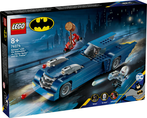 Конструктор LEGO DC Batman 76274 Бэтмен на Бэтмобиле против Харли Квинн и Мистера Фриза