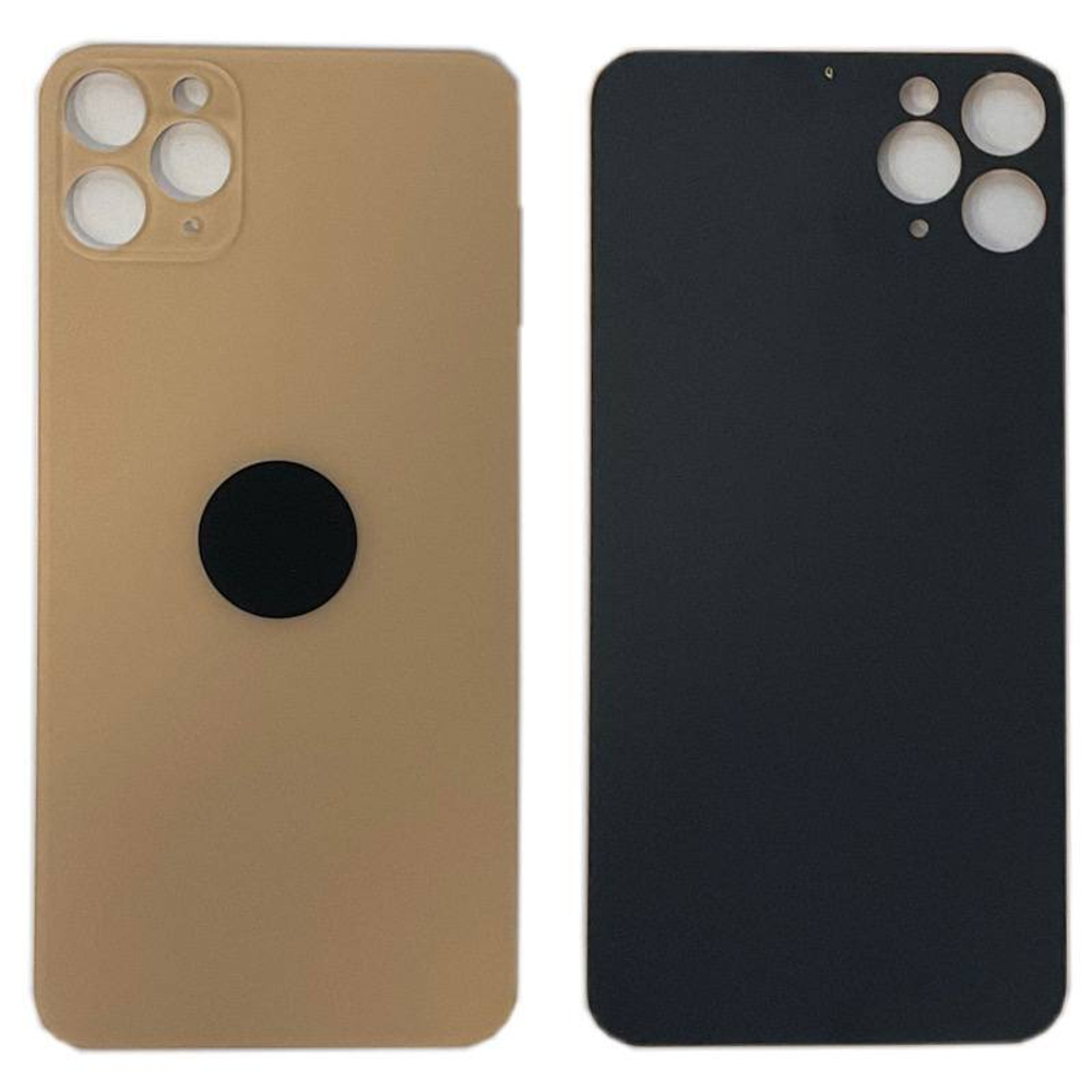 Задняя крышка для Apple iPhone 11 Pro Max Золото (стекло, широкий вырез под камеру)