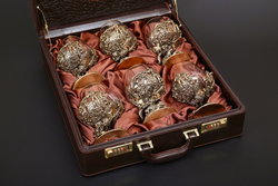 Набор бокалов «Охота Элит» 6 шт. в подарочном кейсе с художественным оформлением