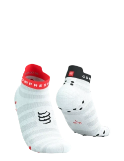 Носки Run Ultralight Low V4 WHITE/FLUO RED/BLACK