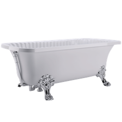 Ванна Migliore Olivia 24631 174xH66 см. белая, на лапах "Migliore" хром