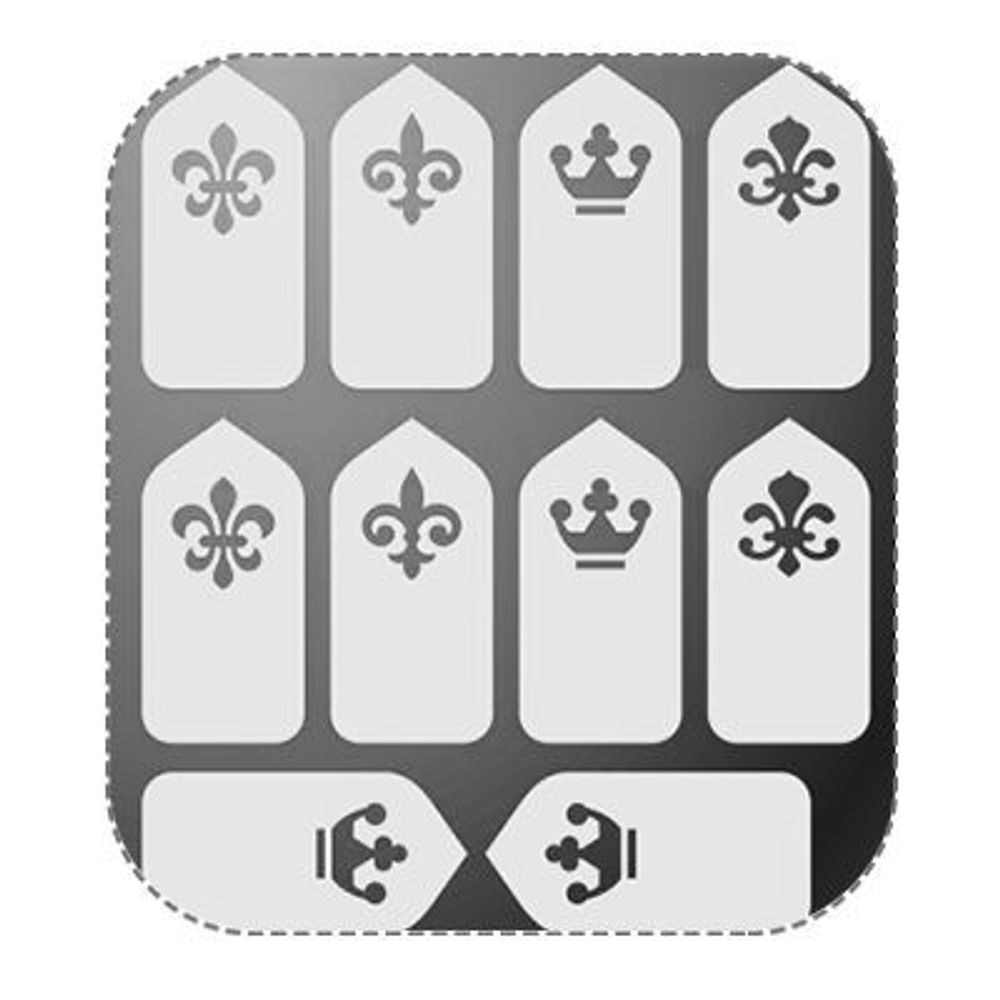 IRISK Трафарет для дизайна ногтей №25, серебро