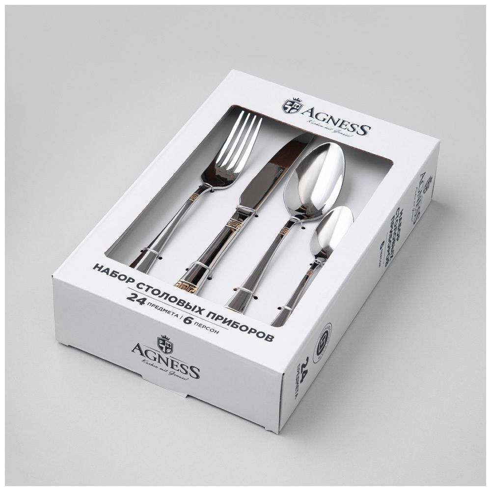 НАБОР СТОЛОВЫХ ПРИБОРОВ SOLE AGNESS 24 ПР., СТАЛЬ 18/0