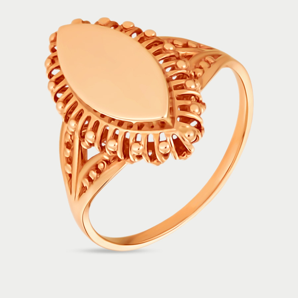 Кольцо для женщин из розового золота 585 пробы без вставок (арт. 70028)
