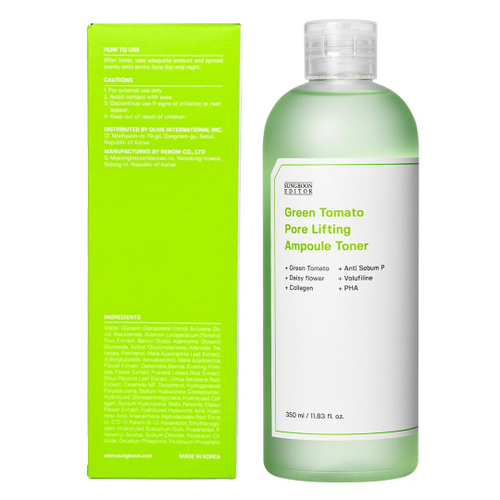 Sungboon Editor Green Tomato Pore Lifting Toner 350ml