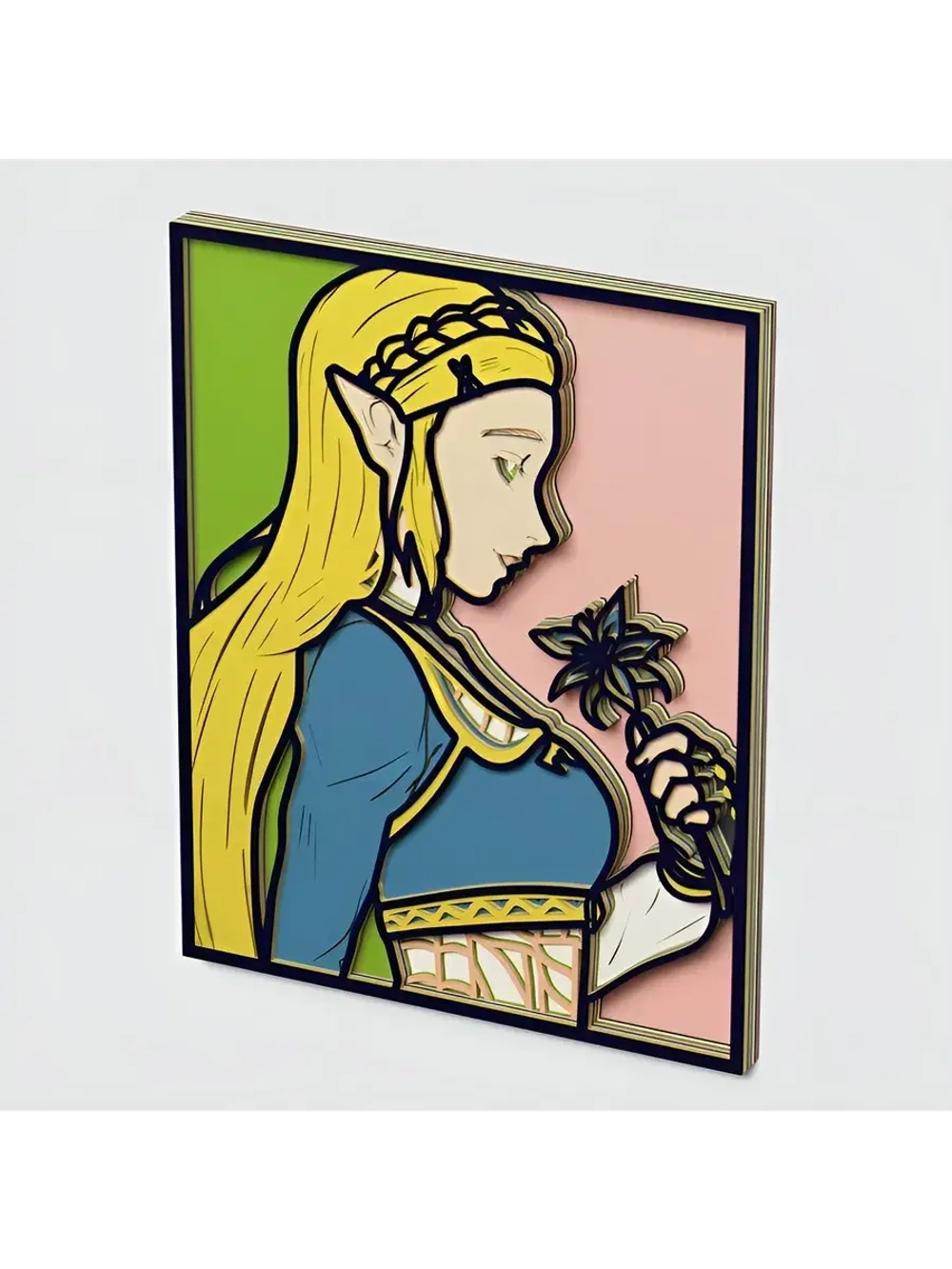 3D Картина по номерам из дерева Зельда, 23x30 см