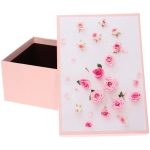 Коробка подарочная «Розочки» 23*16*9.5 см, Розовый